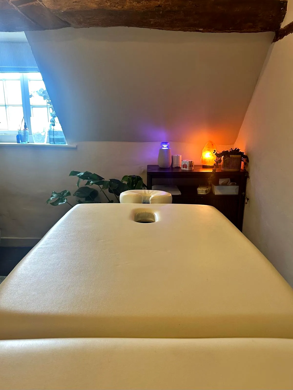 The treatment couch at The Brave Studio, ready for a Spinal Flow session